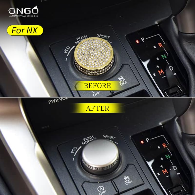 ONGOXD Lexus 10 Series Interior Custom Parts Main Switch Knob Drive Mode Adjustment Knob Metal Crystal Diamond Decoration Custom Parts Interior Parts
