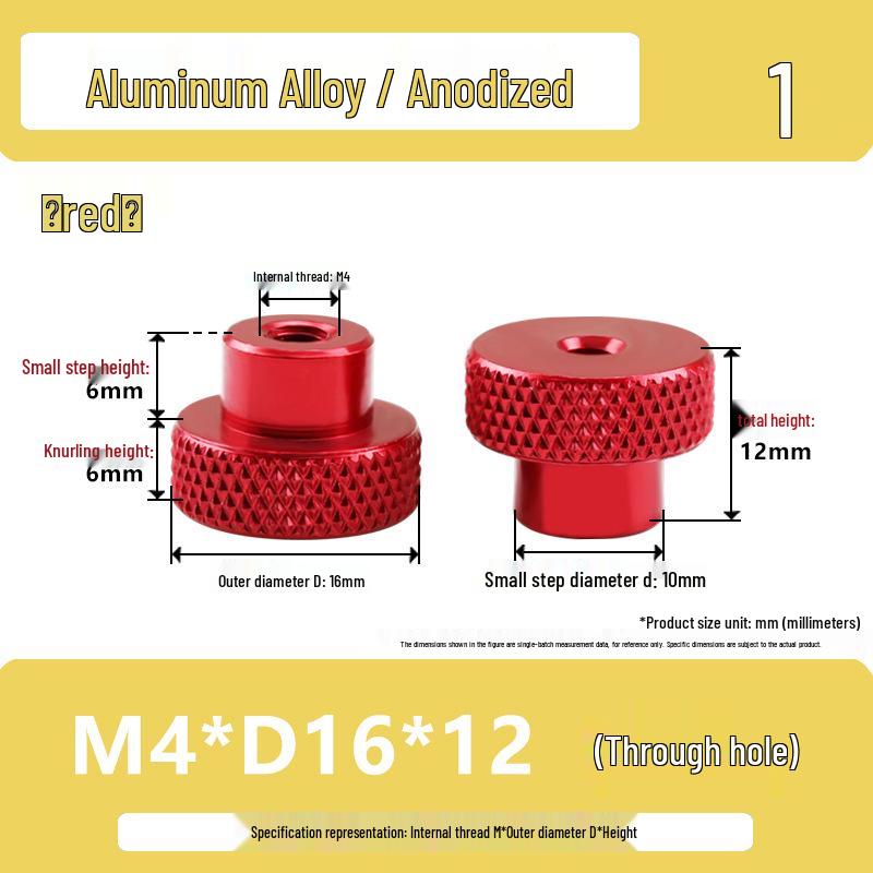 National Standard Aluminum Knurled Hand-Twist Nut M3-M10