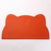 Waterproof Dog Food Mat Cat Face Design Silicone Pet Feeding Placemat with Raised Edge Non-slip Pet Bowl Mat for Dogs Cats
