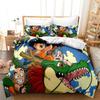 Goku Super Saiyan Duvet Cover Pillowcase Japanese Anime Dragon Ball Bedding Set 2/3pcs 3D Prints for Teens Quilt Cover
