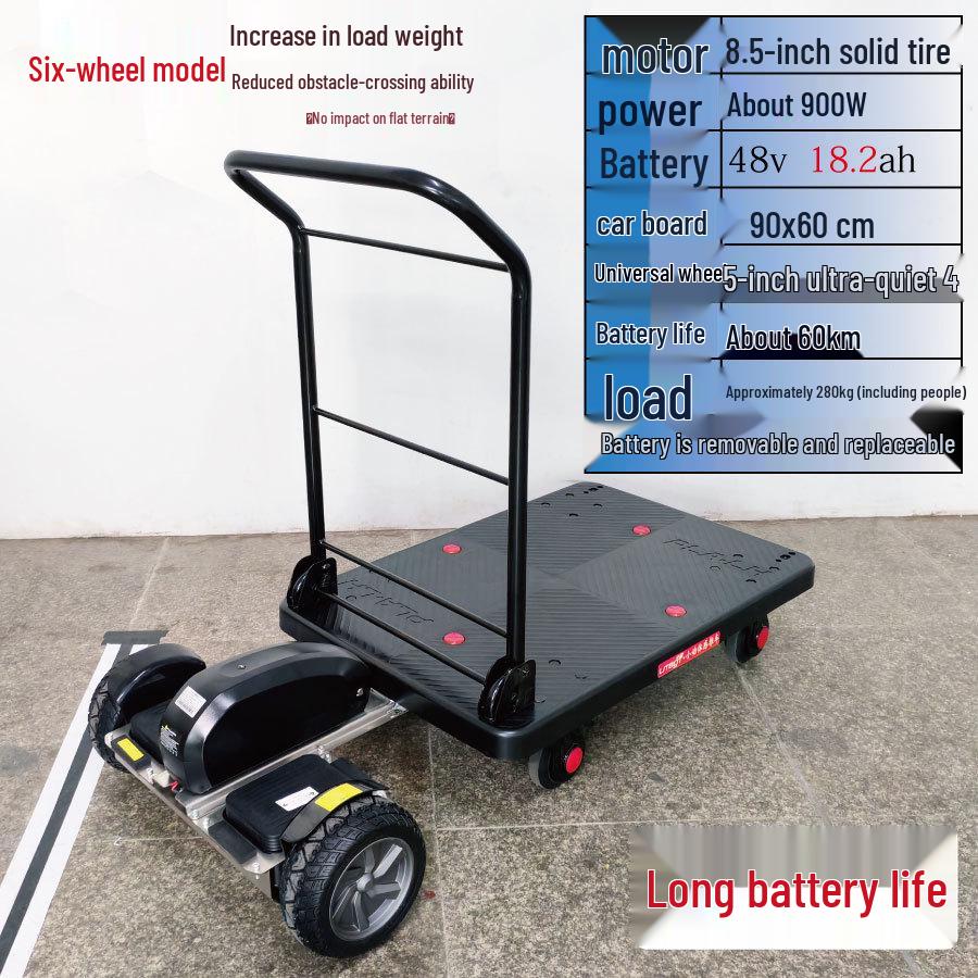 Compact Electric Sensor Stroller with Folding Flat Body for Logistics, Picking, and Sorting in Warehouses