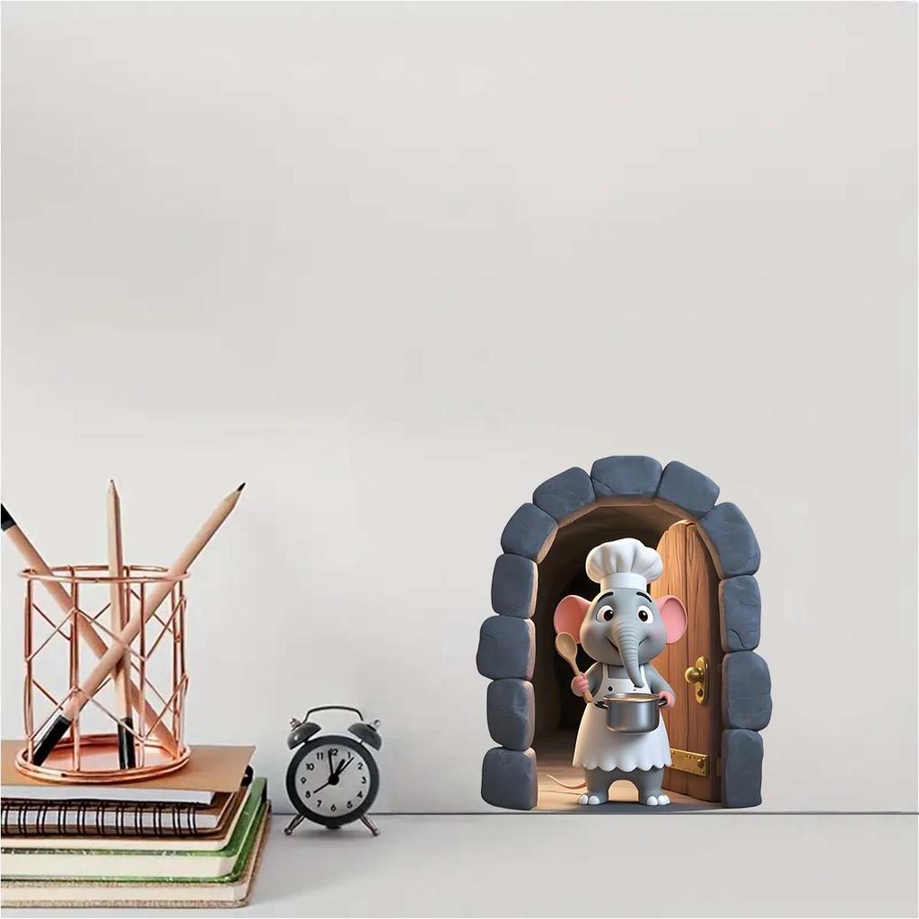 Self-adhesive Removable Waterproof and Anti-stain Wall Sticker for The Entrance Door of The Chef's Cubicle