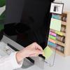 Monitor Memo Board Acrylic Transparent Computer Monitor Side Panel Side Mount Clear Message Organizer Adhesive Desk Accessories