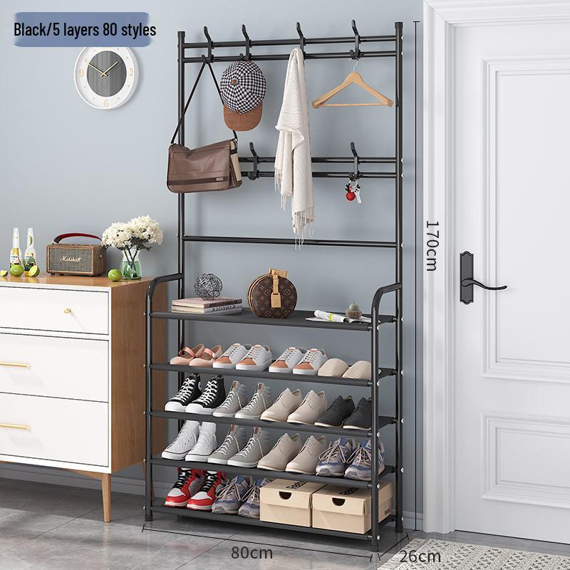 Modern Entryway Shoe and Coat Rack Cabinet: Multifunctional Storage for Shoes, Hats, and Coats