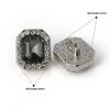 2Pcs Square Diamond Buttons Alloy Coloured  Hand-Sewn Buttons Spot Wholesale Diy Coat High-Grade Button Decorat