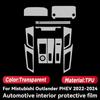 TPU Transparent Protective Film For Mitsubishi Outlander PHEV -2024 Car Interior Central Control Navigation Panel Sticker