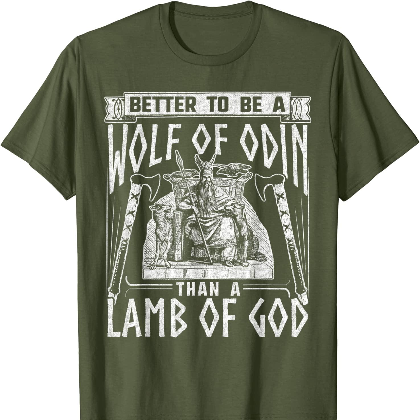 

Norse Mythology Pagan Better To Be A Wolf of Odin T Shirt. New 100% Cotton Short Sleeve O-Neck Casual T-shirt Size S-3XL 4XL