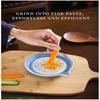 Japanese Style Ceramic Garlic Grater Plate Smooth Edge Porcelain Grater with Spout for Outdoor Camping Home Paste Making