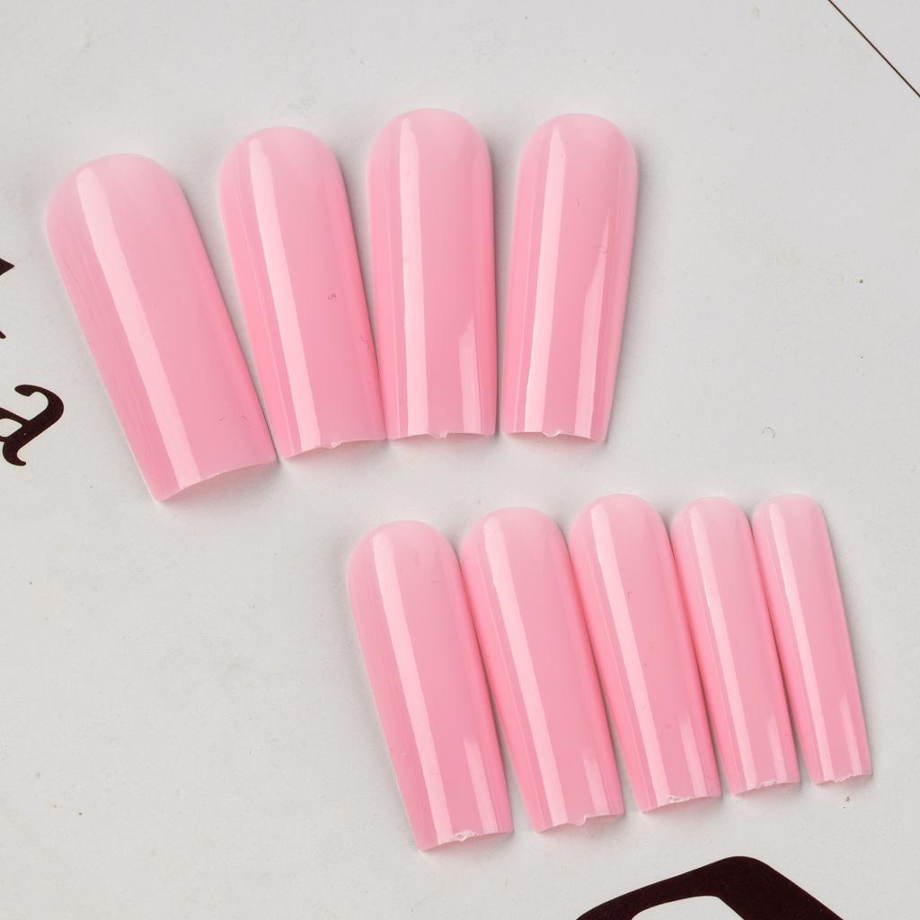 600 Pieces Of Seamless Transparent Extended Square Nail Pads, Full Stickers Of Fake Nails, Natural Color Wearing Nail Generation