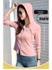Women's 2025 Slim-Fit Hooded Long-Sleeve T-Shirt: Spring/Autumn Lightweight Short Jacket Top