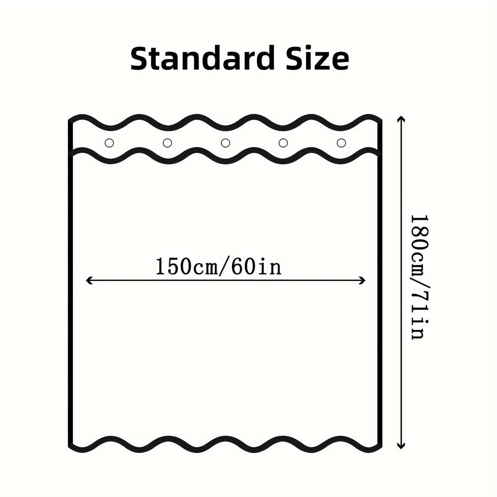 1 Piece Red and White Star Bathtub Shower Curtain, Waterproof Anti-mould Anti-translucent Bathroom Partition Curtain, Public Bathroom Shower Curtains