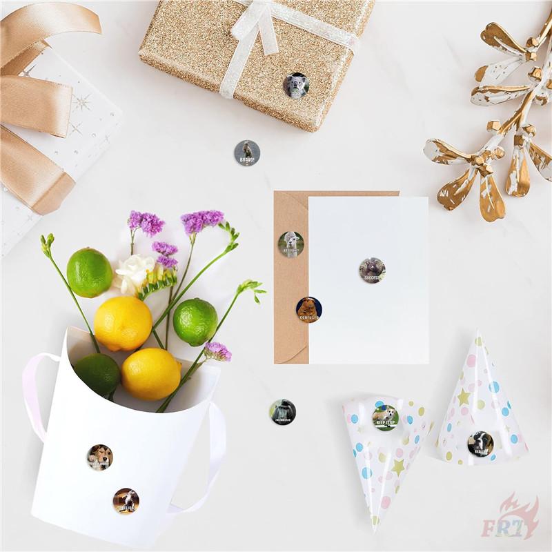 500Pcs/Roll Funny Animal Emoji & Inspiring Words Kids Rewards Stickers - DIY Scrapbooks Album Decor Sealing Label Decals