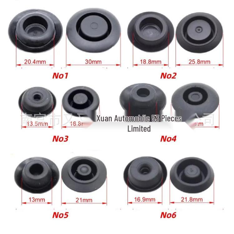 Nissan Zwarte Rubberen Waterdichte Chassisplug - Universele Pasvorm