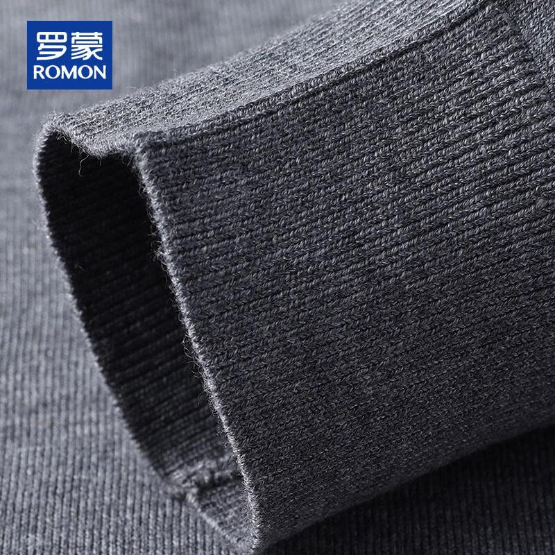 ROMON Men's Solid Color Turtleneck Knit Sweater