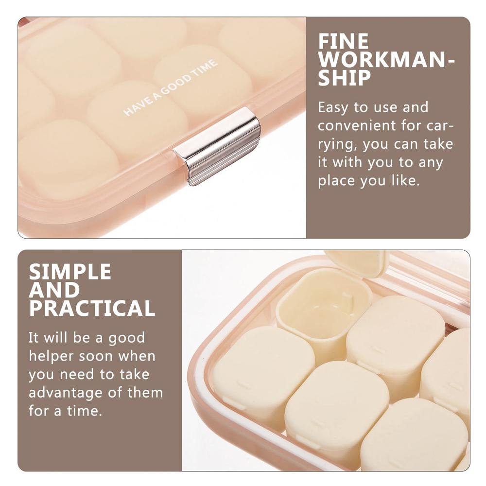 Weekly Pill Organizer 3 Times A Day Large 7 Day Pill Box With Separate Container Portable For Vitamins
