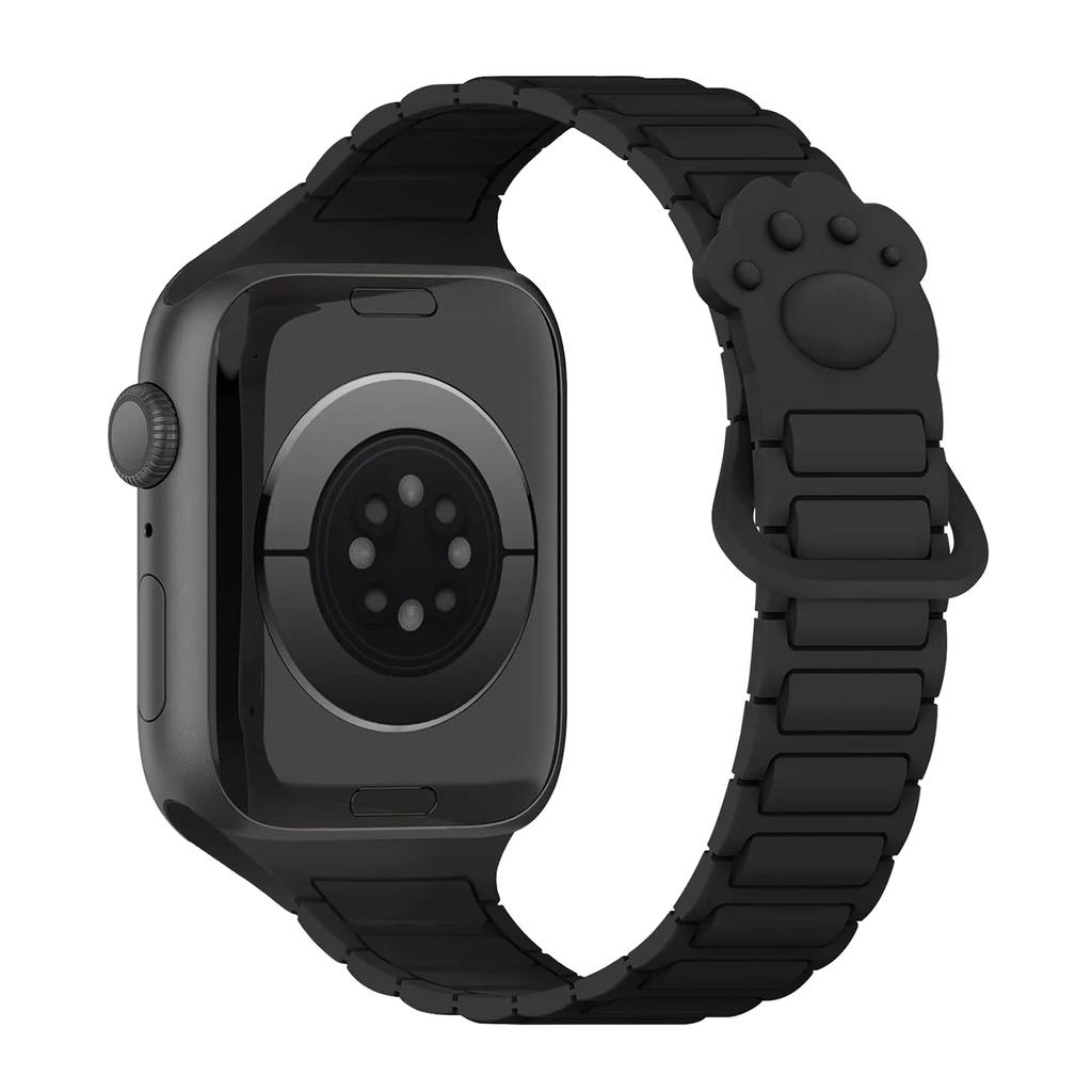 Magnetic Silicone Band for Apple Watch Ultra 3 2 49mm 46mm 42mm 45mm 44mm 40 41mm Strap IWatch Series 11 10 9 8 7 6 SE Bracelet