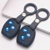 Key Fob Cover for Ford Focus C-Max Mondeo Fiesta MK3 MK4 MK5 MK7 with Keychain Anti-Scratch Surface Shockproof Structure Soft Grip Texture