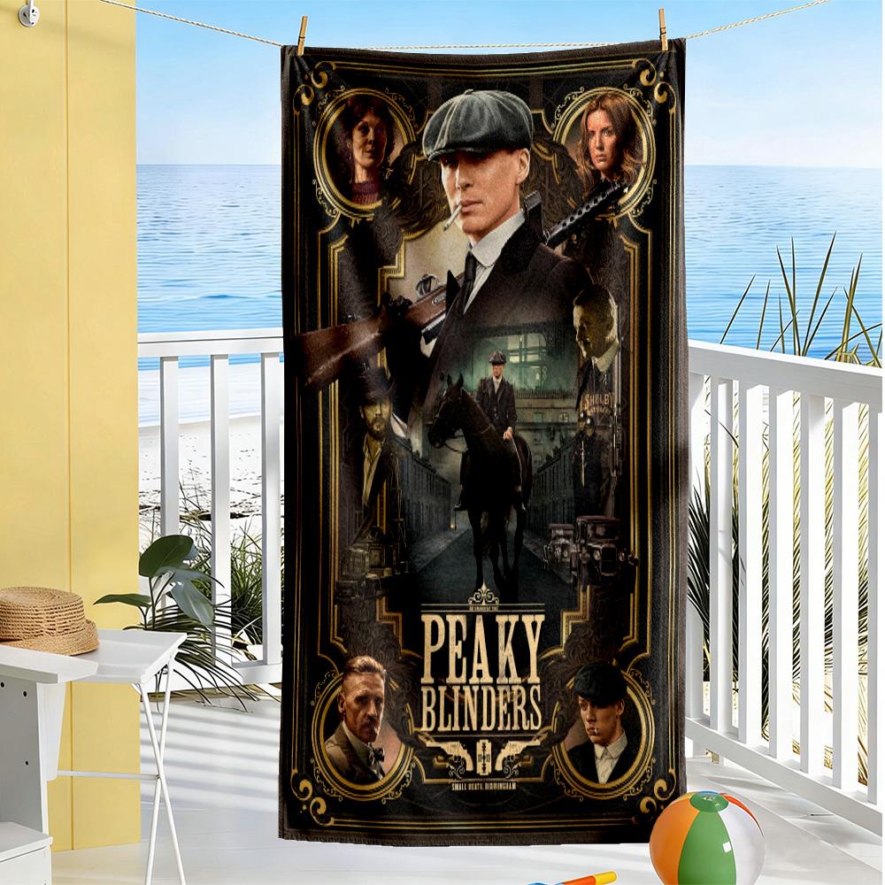 Peaky Blinders Soft Beach Towel Portable Changing Privacy Cover Vibrant Pattern Perfect Gift for Women/Men