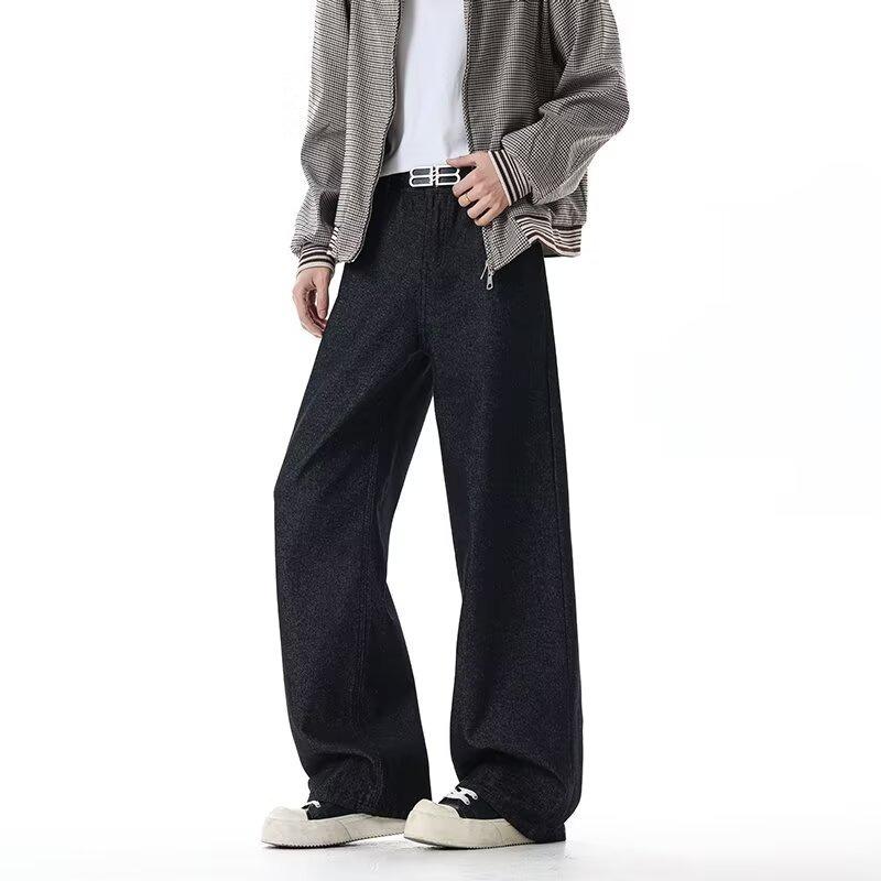 

JYL Mens Jeans Elastic High Street Spring Autumn Trendy Loose Versatile Cargo Denim M амарантовий