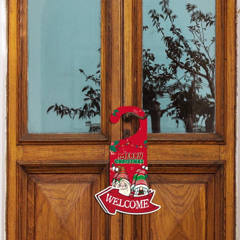 Christmas Three-dimensional Paper Door Hanging Snowman Door Handle Pendant Party Scene Arrangement Christmas Pendant