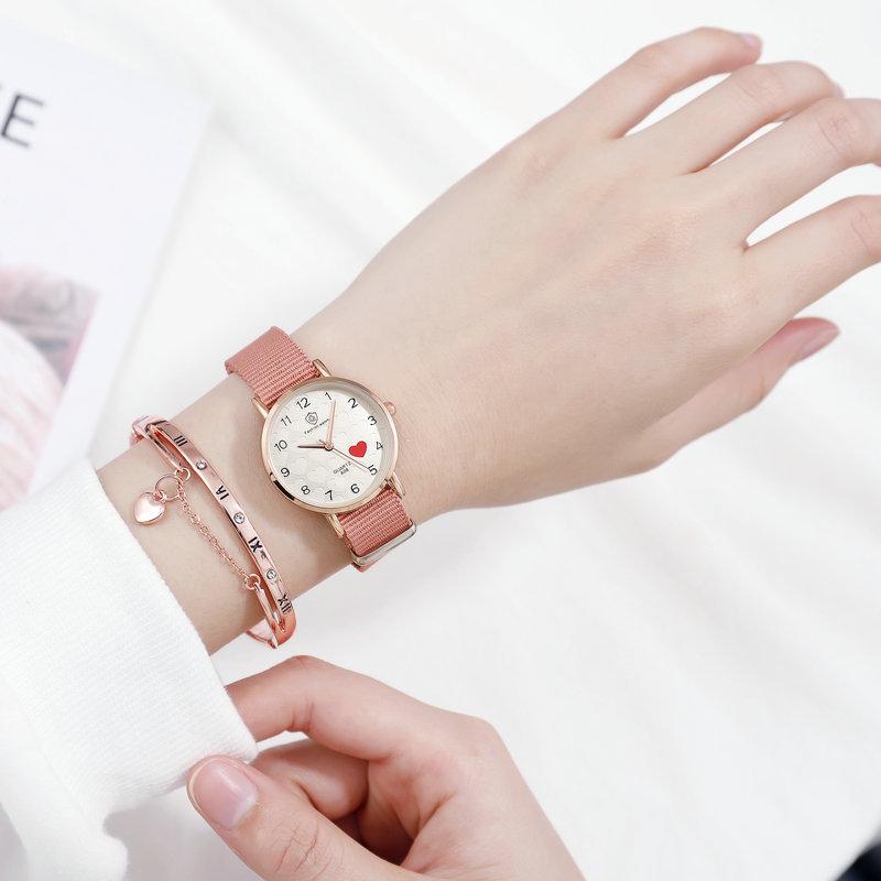 Style, Temperament, Girl Watch, Student Girlfriend, Simple Casual, Retro Style, Junior High School Student Small Quartz Watch