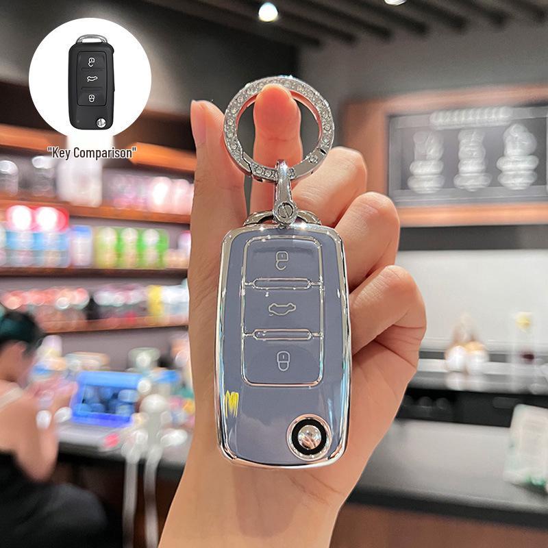 Volkswagen Key Cover: Fits Sagitar, Lavida, Jetta, Passat, Bora, Tiguan – Unisex Car Key Shell