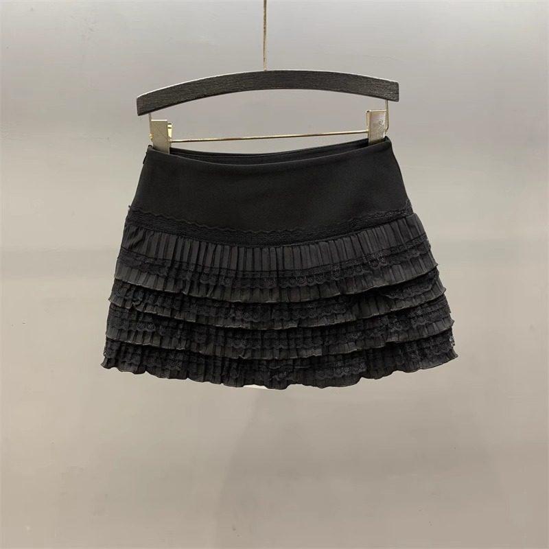 

Autumn Pure Desire Lace-Trimmed Sweet-Spicy Layered Skirt for Curvy Women 2XL