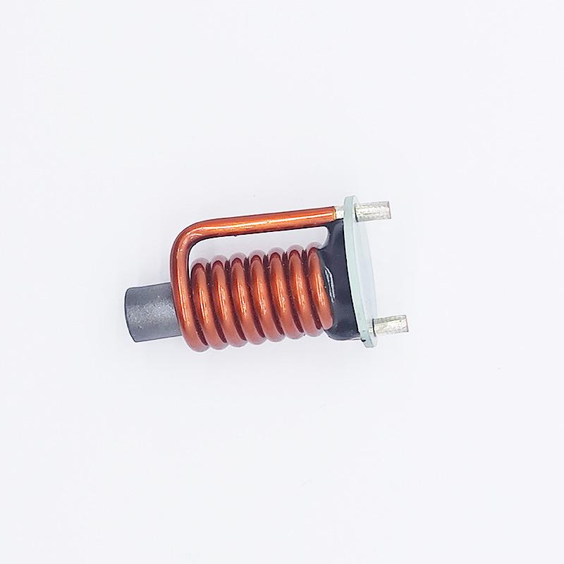 Inductor R6*25: 7-Turn Magnetic Rod, 1.0uH, 17A, Vertical Base Plate, 2.0 Motor Wire Wound, 12.5mm Pin Pitch