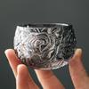 Crystal Relief Rose Master Cup, Single Cup, Tea Cup, Tasting Cup, Kung Fu Tea Set, Tea Cup, Glass Small Cup