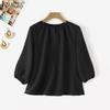 ZANZEA Women Casual Round Neck Solid Color 3/4 Sleeve Loose Blouse