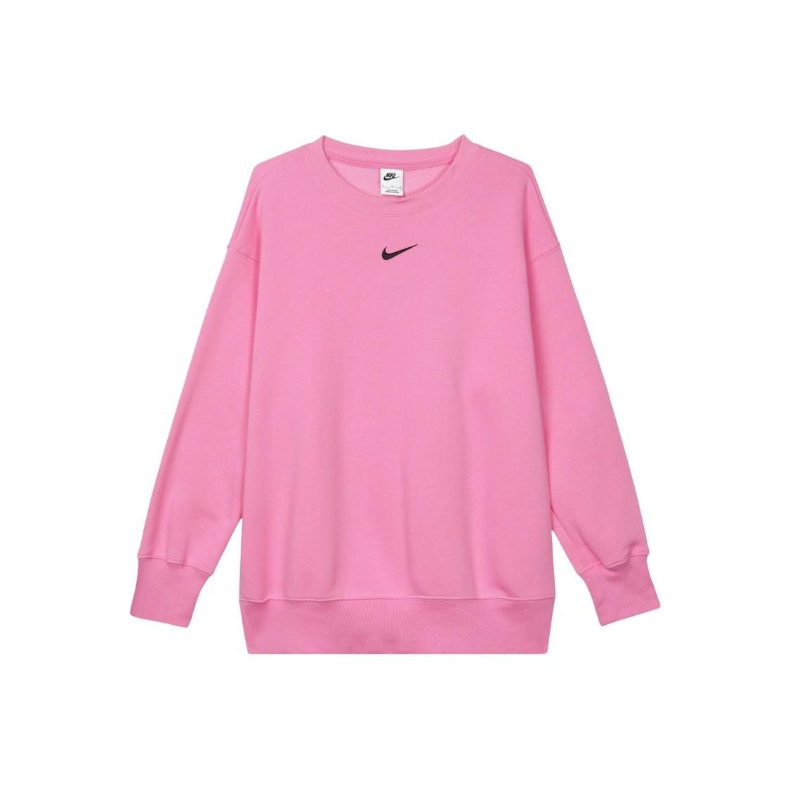 Nike Solid Color Logo Fleece-Lined Long Sleeve Crewneck Sweatshirt for Women XXL