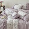 2026 Spring/Summer French Pure Cotton Double-Layer Gauze Lace Bedding Set