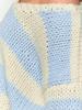 Herbst Winter Mode Lässiger Lockerer Strickpullover Schultergurt Cord Streifen Süßes Oberteil