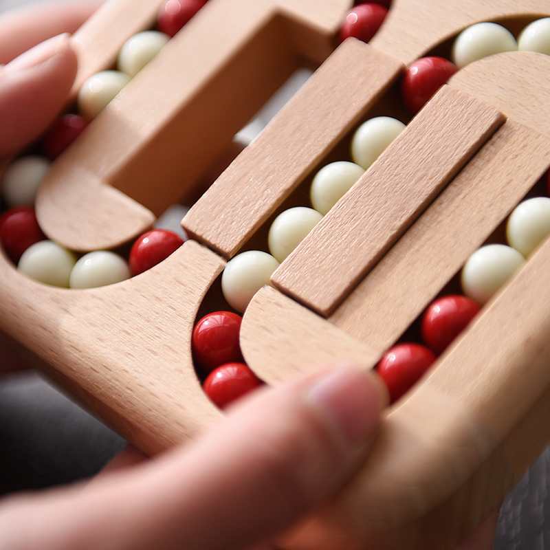 Rotating Magic Bean Fingertip Toy Wood Puzzles Brain Teaser Fidget Anxiety Stress Relief Toys Fun Gifts For Adults And Kids