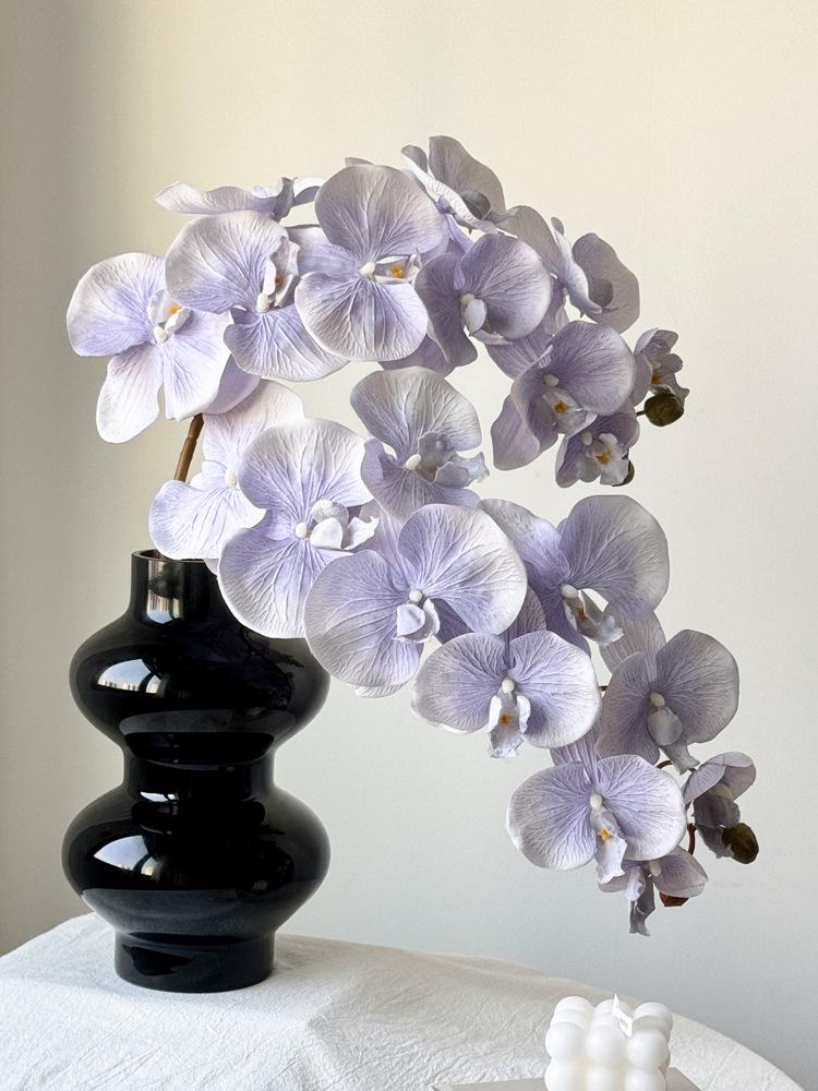 White Phalaenopsis Artificial Floral Arrangement - Realistic High-End Decorative Accent