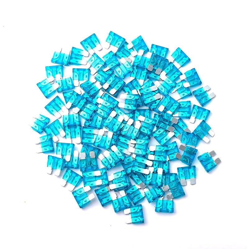 100Pcs 3 Amp Fuses HVAC ATC/ATO Stanbdard Fuse, 3A Car Fuse Blade for Automotive, Truck, Boat, Motorcycle