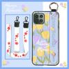 Shockproof Back Cover Phone Case For Cubot C30 Soft case Durable Flower Phone Holder Ring Wrist Strap Dirt-resistant