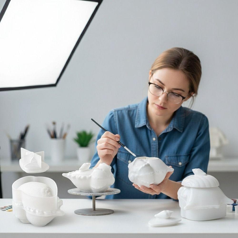 Molde de Silicona con Forma de Caracola con Tapa Molde para Tazas de Velas Molde para Frascos de Velas Molde para Cajas de Almacenamiento Decoración Festiva