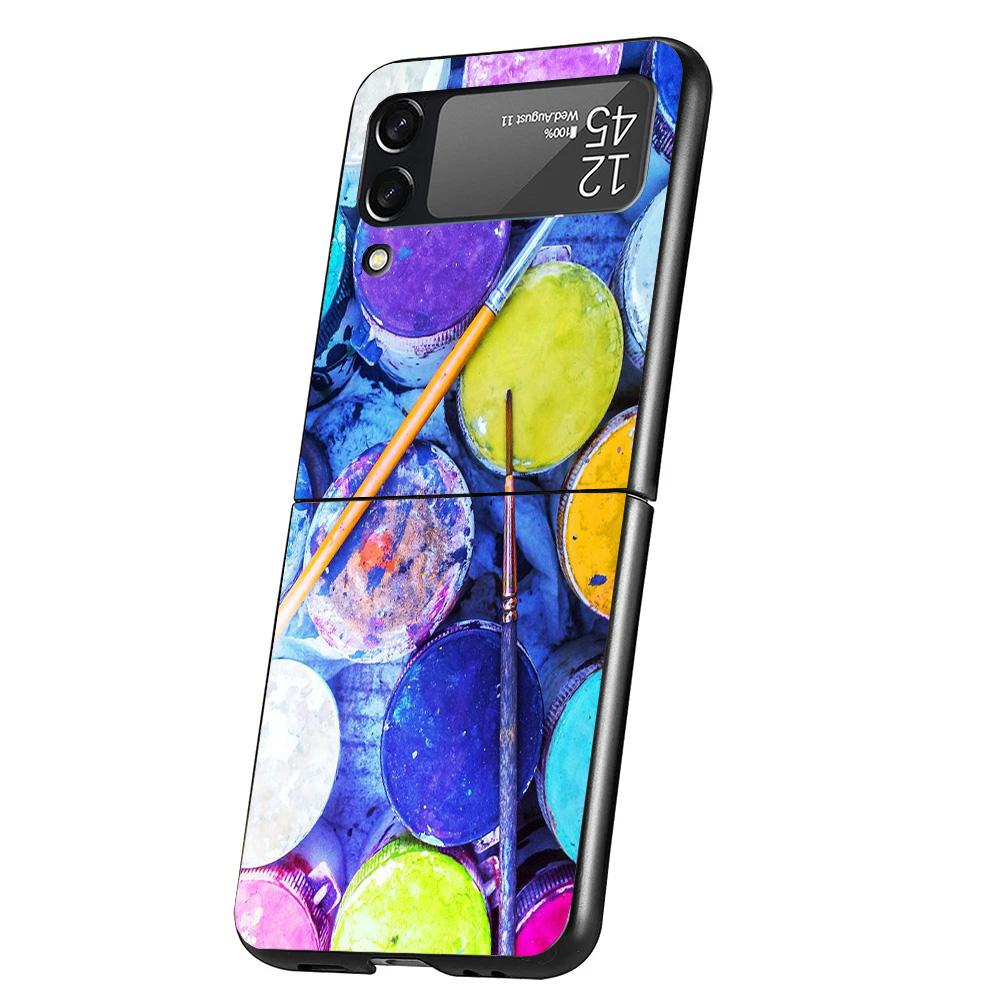 Aquarellfarben Set Farbpalette Malbox Handyhülle Für Samsung Galaxy Z Flip 7 6 5 4 3 5G Hülle ZFlip7 ZFlip6 ZFlip4 ZFlip5 Z