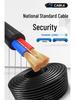 2-Core Waterproof Outdoor Power Cable, Extra Thick Beef Tendon, 2.5mm² Antifreeze Soft Wire with Plug.