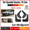 4PCS Car Mudguards For Hyundai Sonata N Line DN8 2024 2025 2026 Auto Fender Antifreeze Splash Mud Flaps Mudflaps Car Accessories