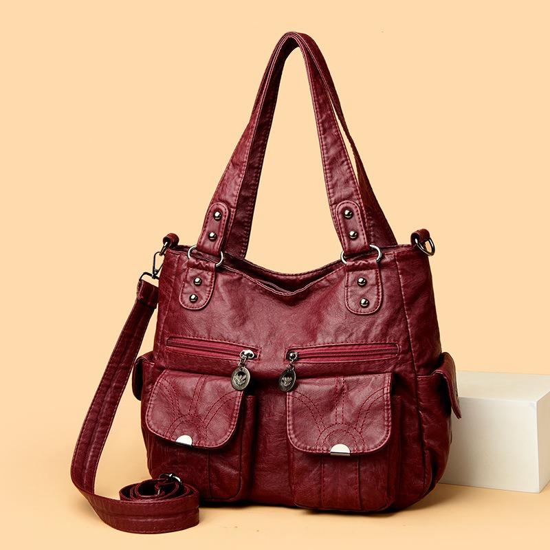 Fashion Women's Shoulder Bag Large Capacity Soft Leather Women's Bag Messenger Tote Bag New Handbag