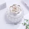 Gilded Flower Decorative Storage Tank Tea Canister Rose Flowers Ceramic Storage Jar and Lids Candy Pots Porcelain Candy Pots