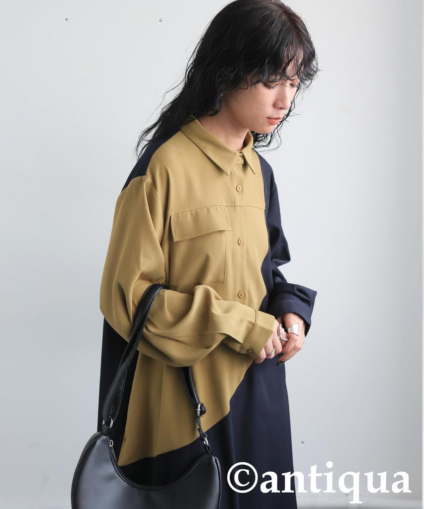 Antiqua Long One Size Navy Women's Color-Combo Dress, Sleeve, PK-01275, 20,