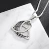 Hot Selling Stainless Steel Viking Triangle Moon Phase Surround Necklace Titanium Steel Mens Triangle Pendant