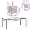 Outdoor Table Set 7 Pcs Poly Rattan