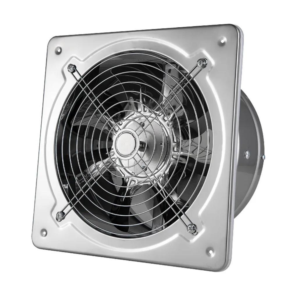 Ventilateur d'appoint 40 W pour salle de bain, toilettes, tuyau de ventilation, ventilateur d'extraction, fenêtre murale, ventilateur en acier inoxydable, échappement des fumées de cuisine, artefact