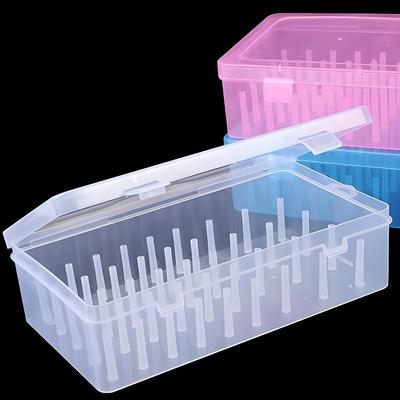 Cutie de ațe de cusut cu 42 de axe, containere transparente pentru depozitare cu ace