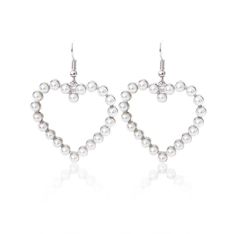 Ohrringe Für Damen Gold Modeschmuck Anhänger Mädchen Trend Geschenk Hängend Dangler Ohrhänger Verschluss Weiblich Herz Einfach