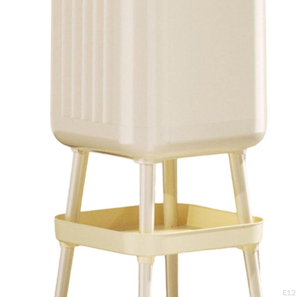 Modern Large Capacity Rolling Trash Can Without Lid for Office, Kitchen, Restaurant, Bathroom.